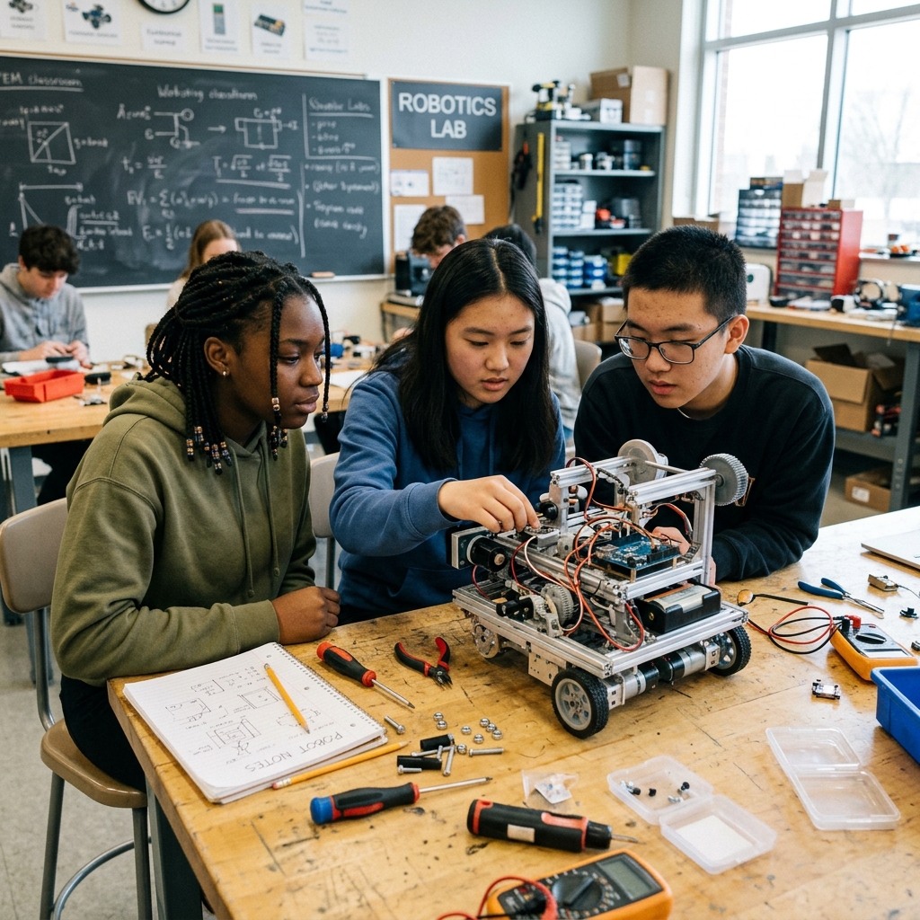 Students collaborating on innovative projects